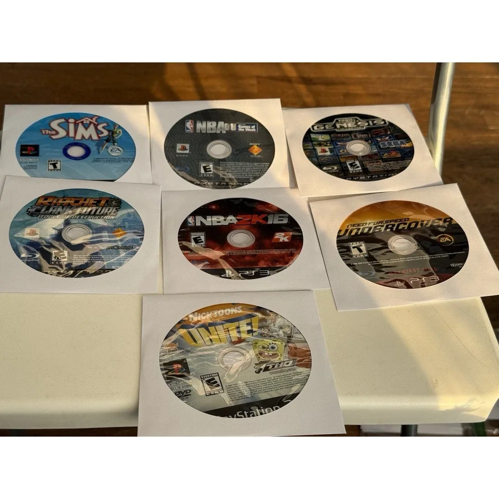 PS3 Games ,‎ Disc Only , Lot Of 6 , The Sims, NBA 08, Sonic Ultimate Genesis